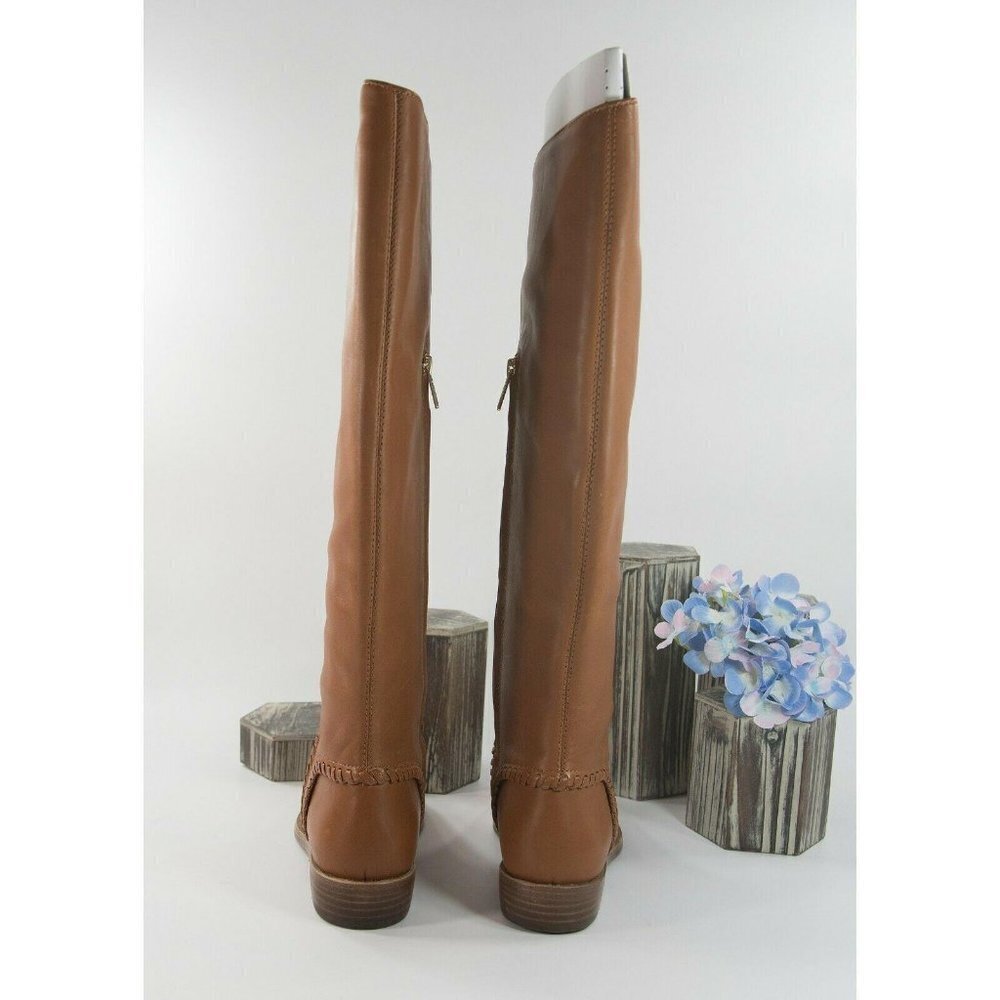 UGG Caramel Leather Gracen Whipstitch Tall Boots 6 - Picture 6 of 9